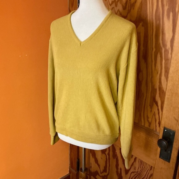 Vintage 60s gold grandpa sweater - Picture 10 of 11